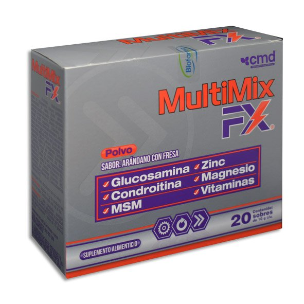 multimix - glucosamina/condroitina/magnesio/vit c/20 sobres