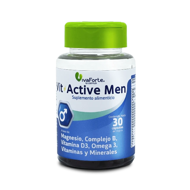 active men magnecio, vitamina b,d3 omega3 30cap