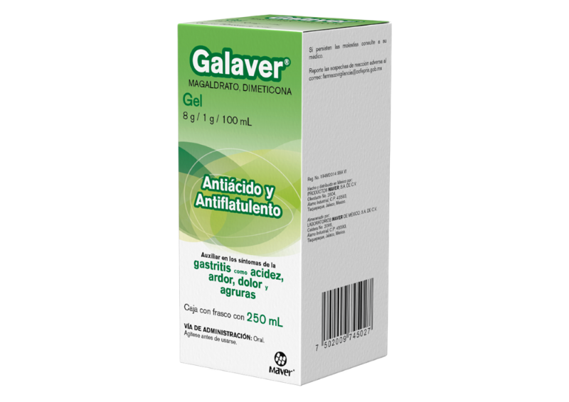 magaldrato/dimeticona 250ml galaver