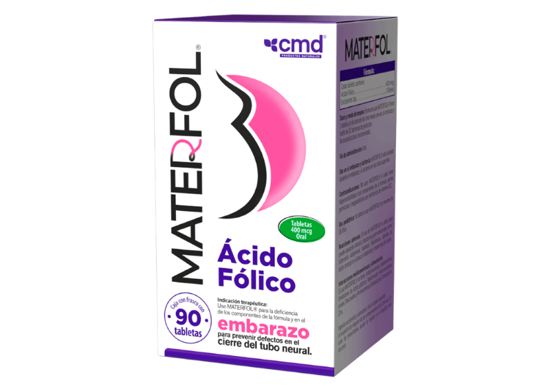 Acido Folico 400mcg 90Tab materfol
