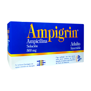 Ampicilina/met/gua/clo ad 3amp+3jer ampigrin