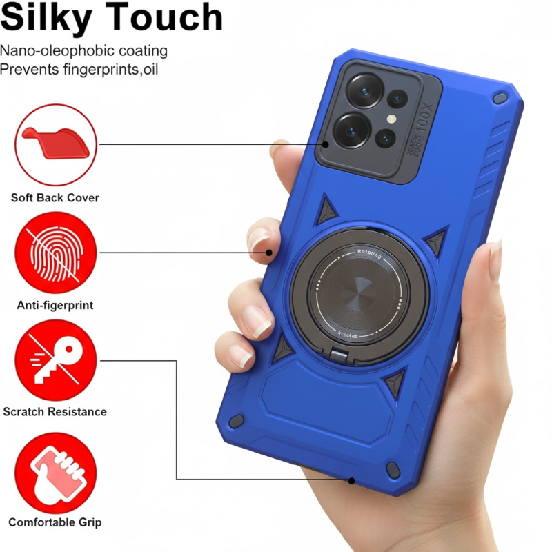 moto g06 funda de uso rudo con anillo magnetico