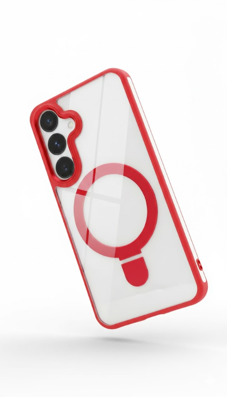 samsung s25 hover case rojo con anillo