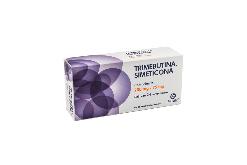 trimebutina/simeticona 200/75mg 24comp