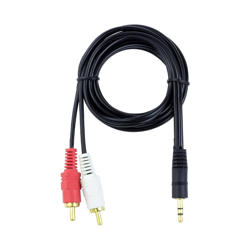 Cable de audio auxiliar plug 3.5 a rca 1.80 metros 11-1004