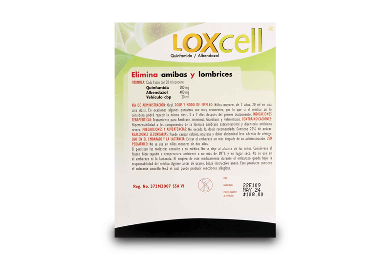Albendazol/Quinfamida junior susp loxcell