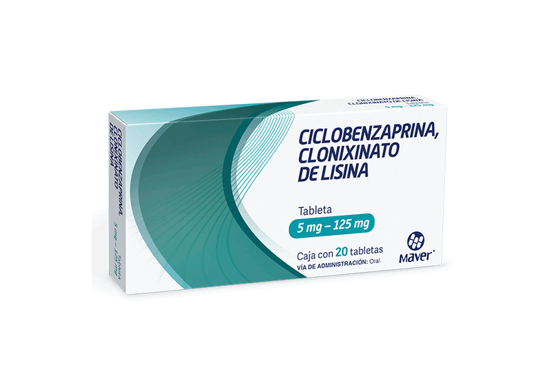 clonixinato de lisina / ciclobenzaprina 125mg/5mg 20 Tab