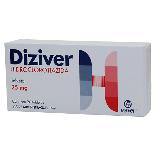 Hidroclorotiazida 25mg 20Tab-diziver