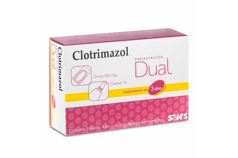 clotrimazol dual (crem vag 10gr 3 ovu)