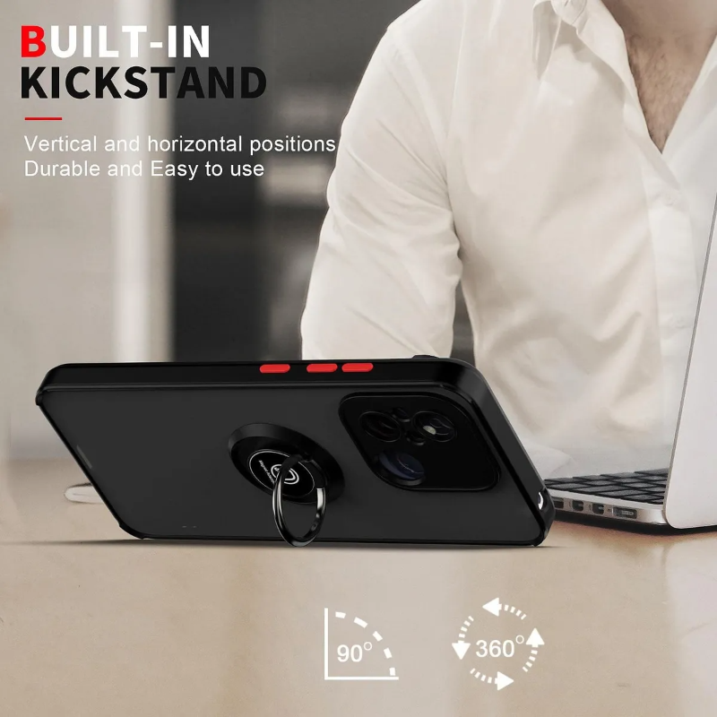 huawei honor x5 funda de uso rudo de anillo + mica