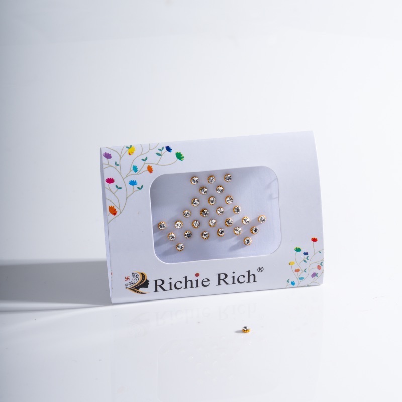 White Stone on Gold Motis