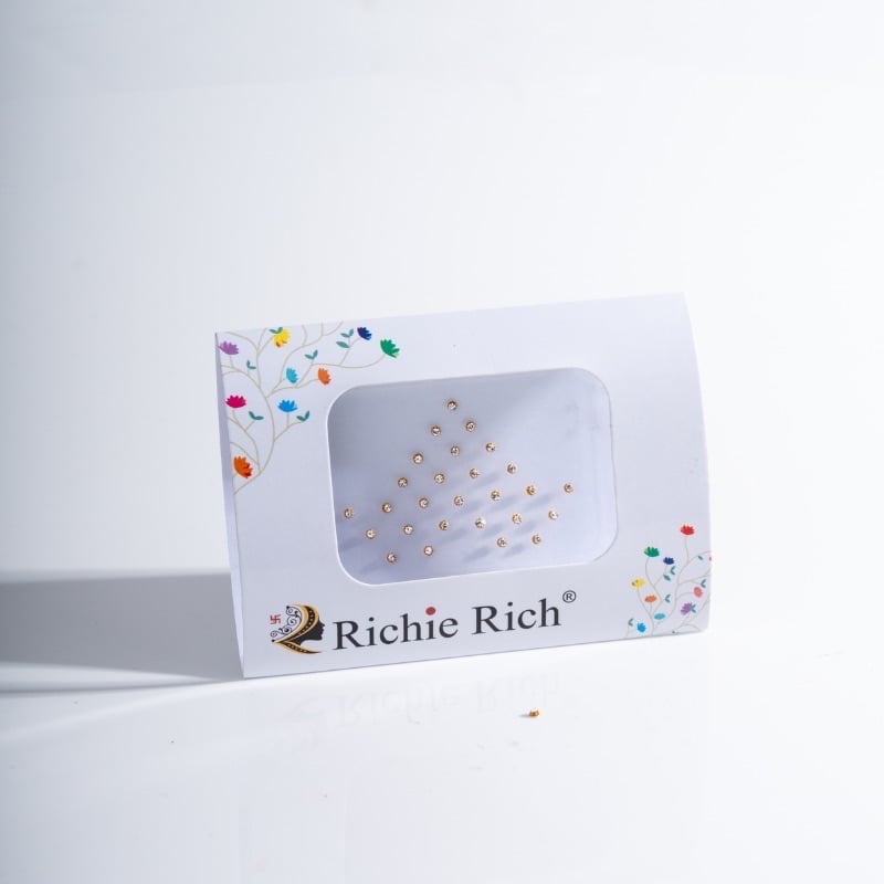 White Stone on Gold Motis