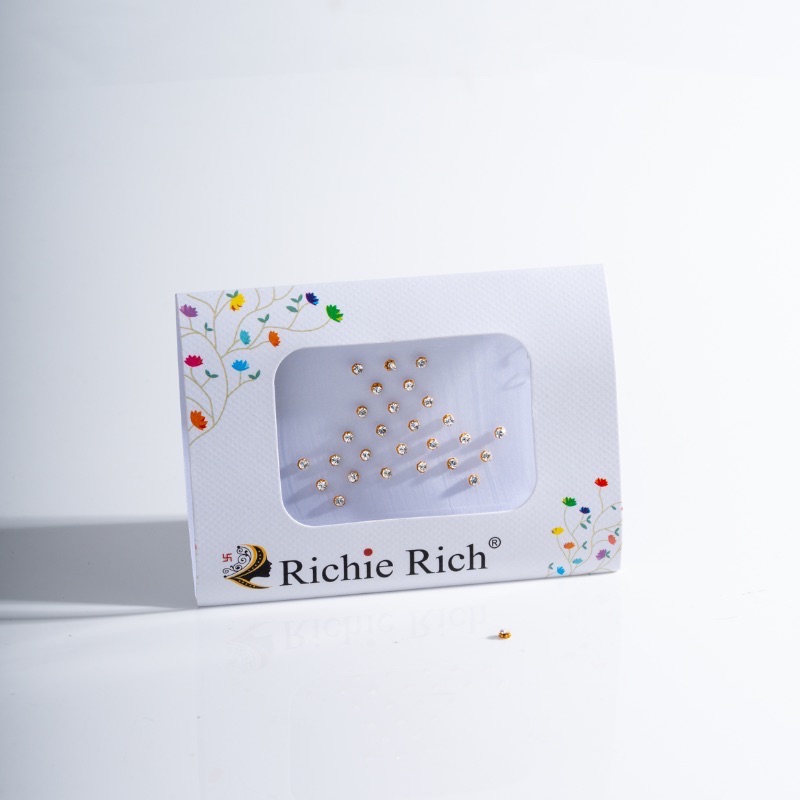 White Stone on Gold Motis