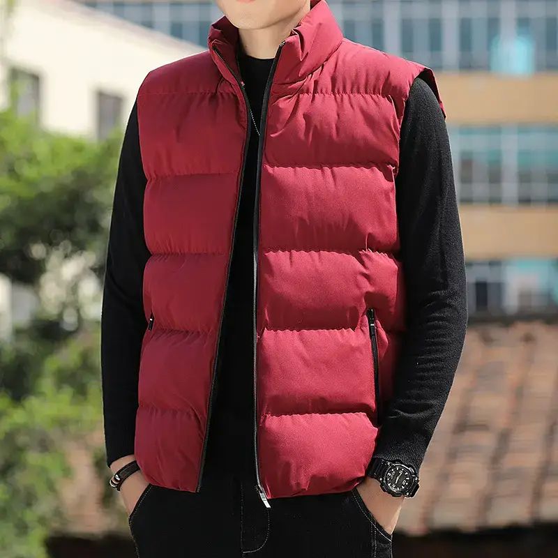 men's sleeveless puffer vist vinter coat