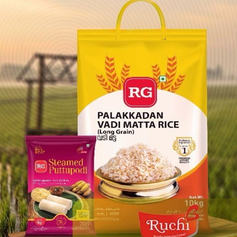 RG PALAKKADAN VADI MATTA WITH 10KG STEAMED PUTTUPODI FREE 1 Pcs | RRG015