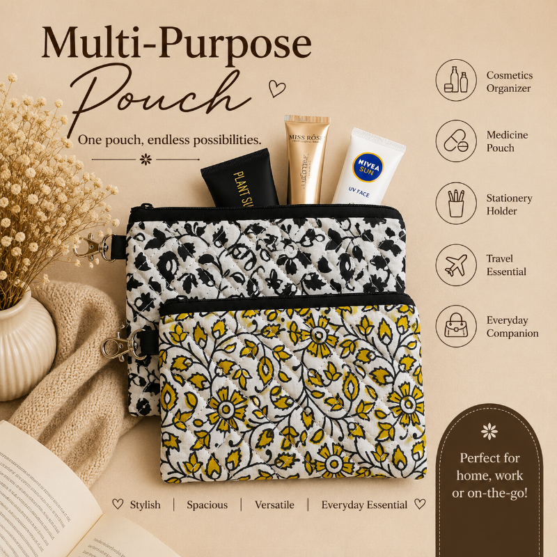 Flat pouch D19 -  5"x6.5" - 
Black