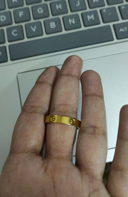 Stainless steel Ring Golden S9