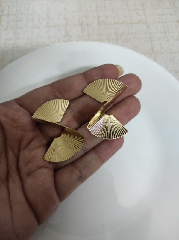 Zig Zag Golden Earrings