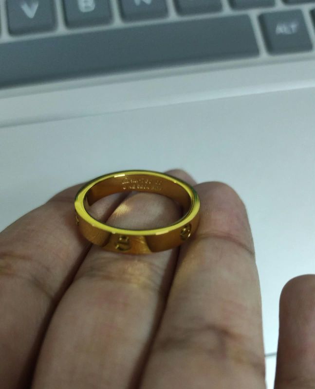 Stainless steel Ring Golden S9