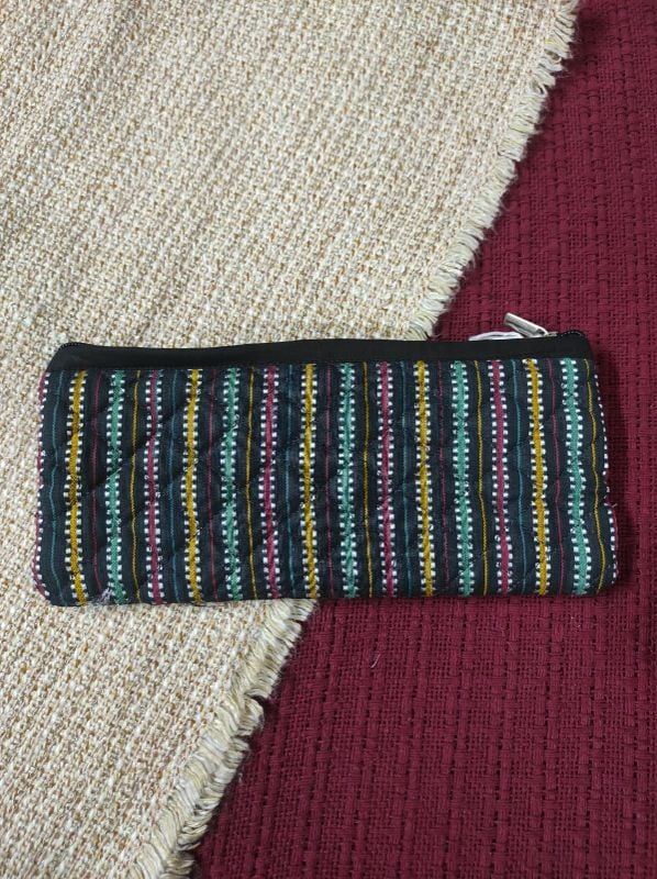 Flat Long Pouch D9B - 4.5" x 9.5 - 
with zip pocket inside.