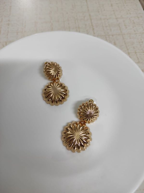 2 layered circle earrings