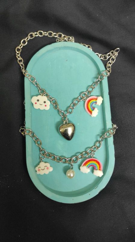 Charm Necklace and bracelet set