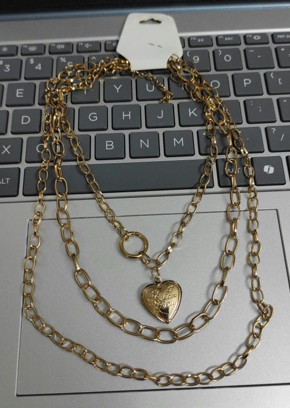 Heart 3 layered necklace