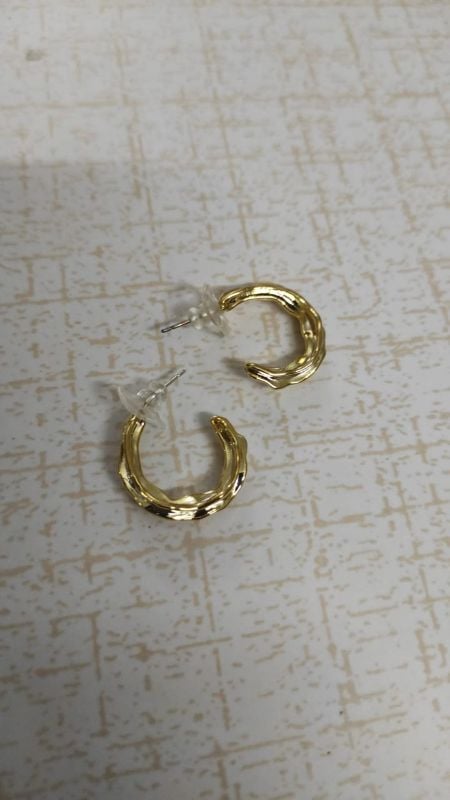 Curvy Golden Hoops
