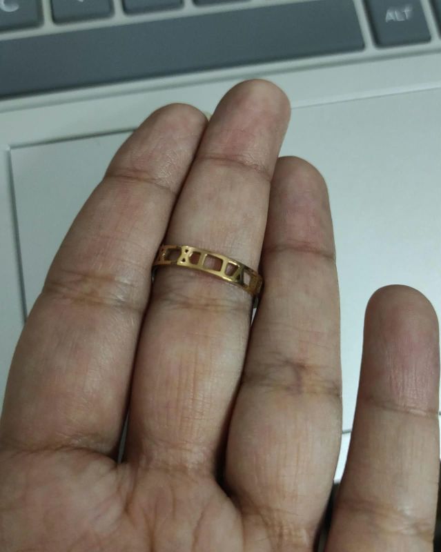 Stainless steel Ring Roman Golden S8