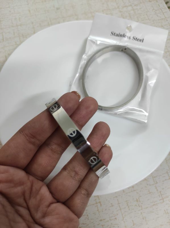 Silver stainless steel bracelet