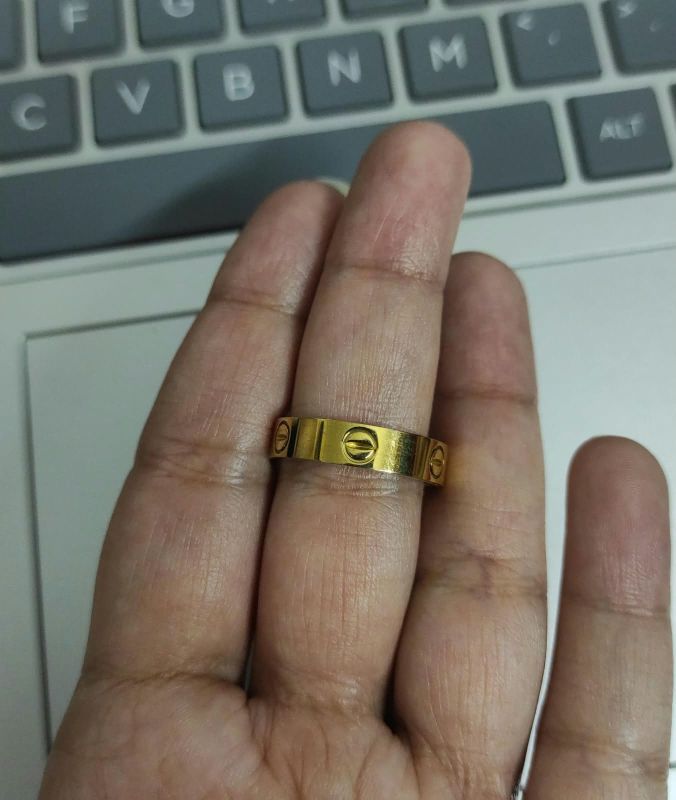 Stainless steel Ring Golden S8