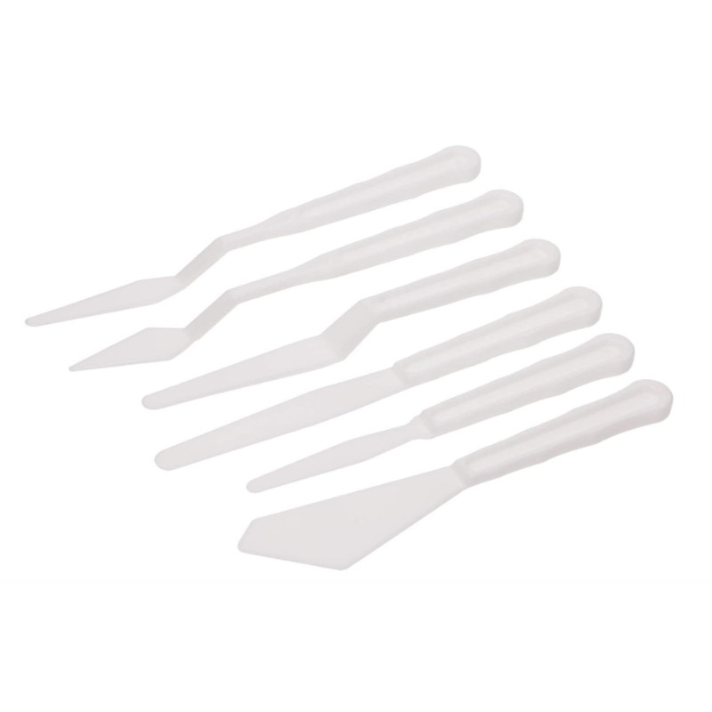 Assorted Plastic and Metal Palette Knives, Set of 10