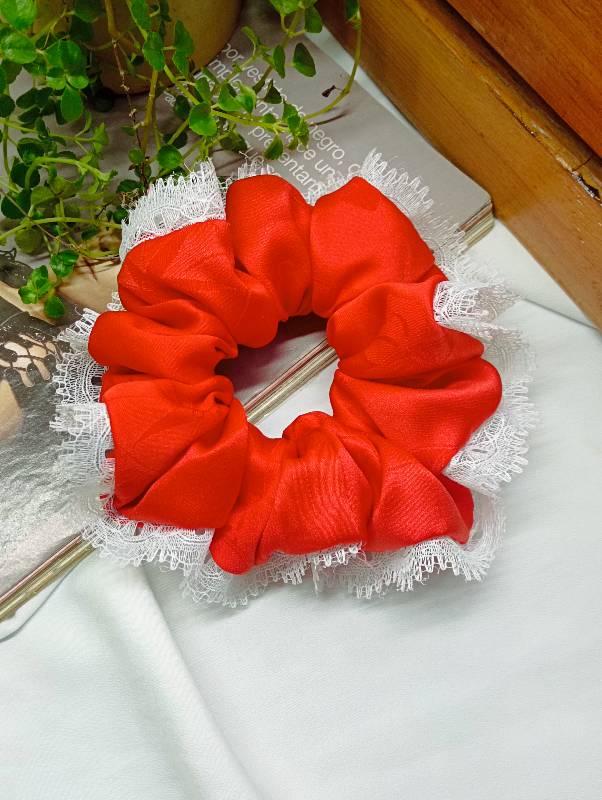 Scrunchies Carolina (Rojo Tomate)