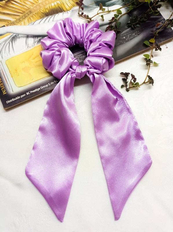 Scrunchies con Cinta (Lavanda)