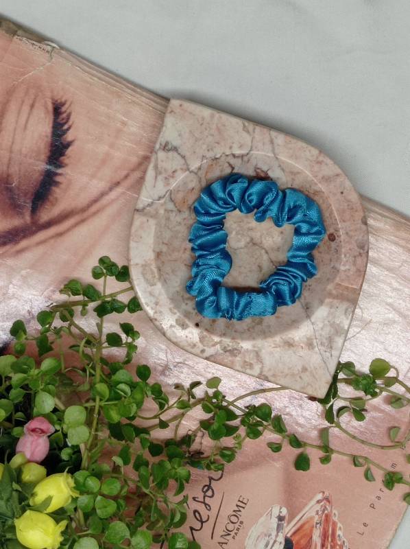 Mini Scrunchie (Azul Celeste)