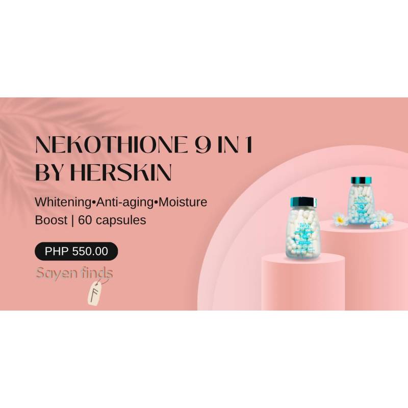 Nekothione 9in1 by Herskin
Whitening.Anti-aging.Moisture Boost
60 capsules