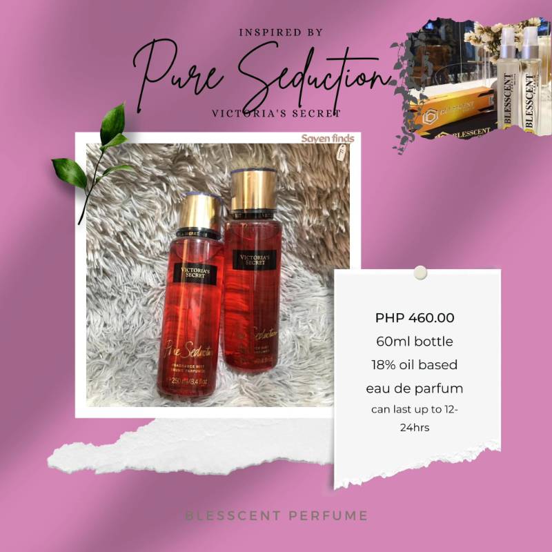 60 ml (18% oil based)
last up to 24hrs

Pure Seduction
Victoria's Secret