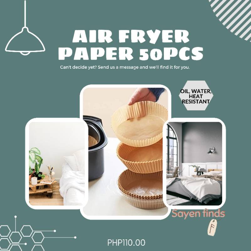 Air Fryer Paper
50pcs
Oil, Water, & Heat Resistant