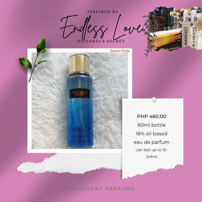 60 ml (18% oil based)
last up to 24hrs

Endless Love
Victoria's Secret