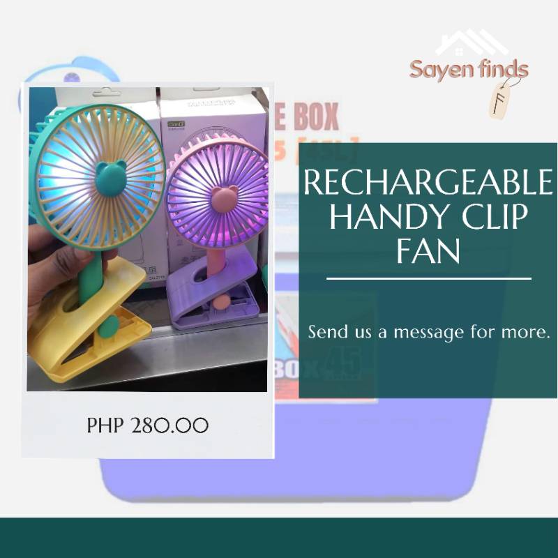 Rechargable Handy Clip Fan