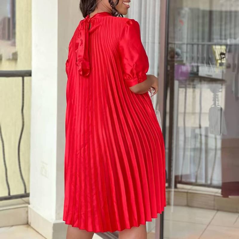 Robe classe plissé ultra tendance à la mode: AS_010001