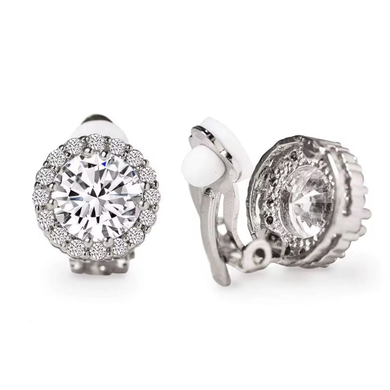 Boucles d'oreilles à pince en argent