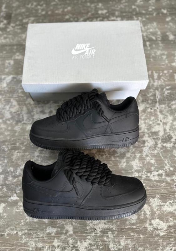 Air Force Noir Gros Lacets Noirs