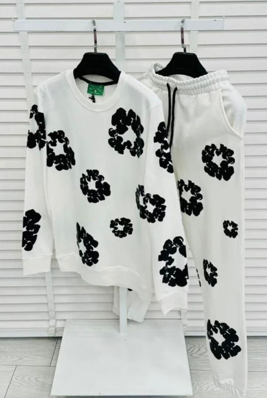 Ensemble Demin Tears  Blanc