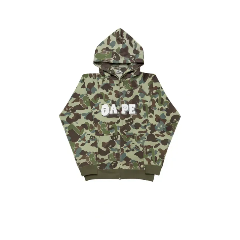 Hoodie Bape Camo Vert