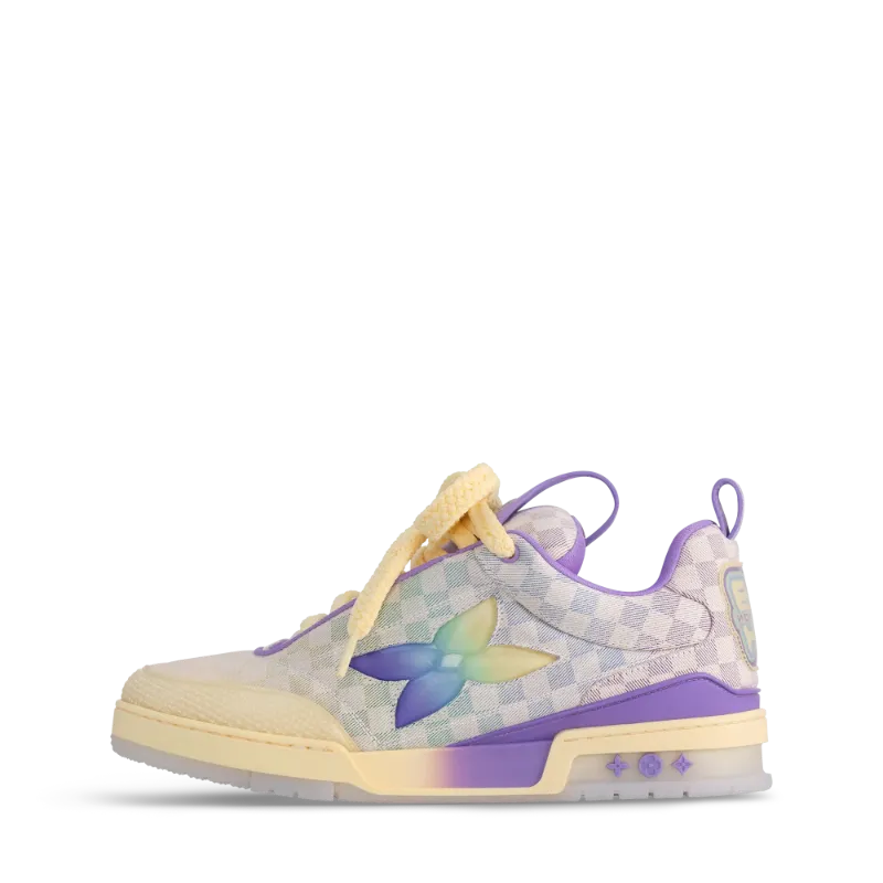 Louis Vuitton LV Skate Sneakers in Gradient Damier Denim Purple