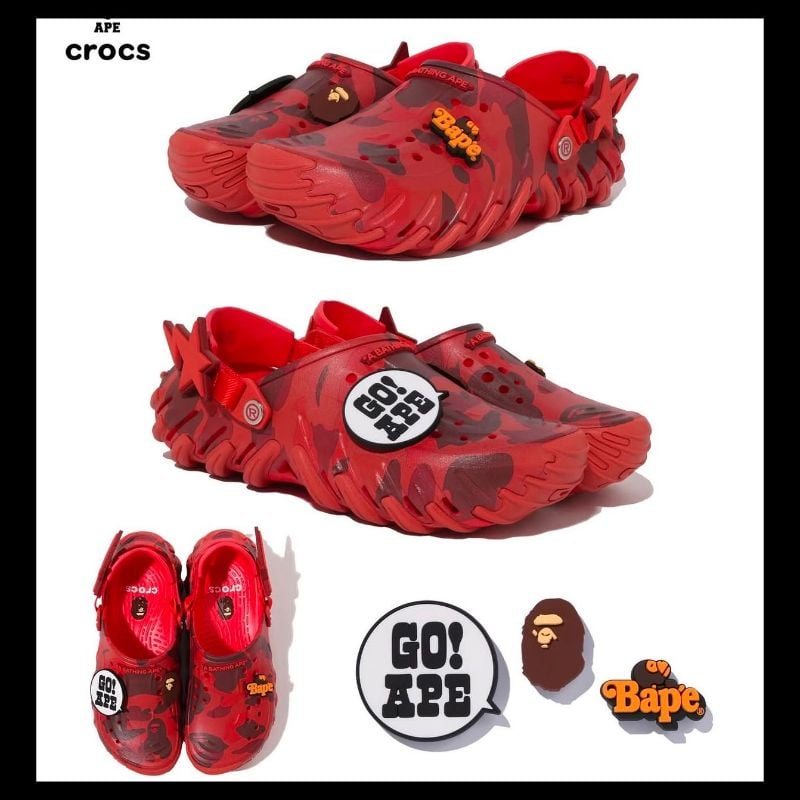 Crocs Bape Rouge