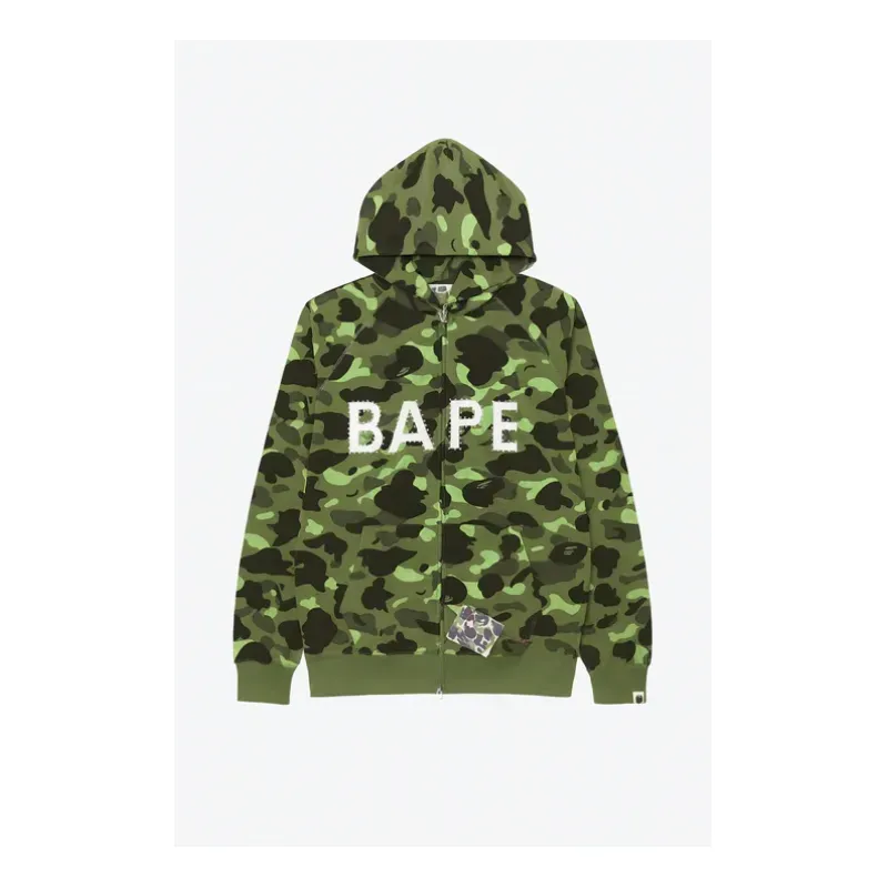 Hoodie Bape Camo Green