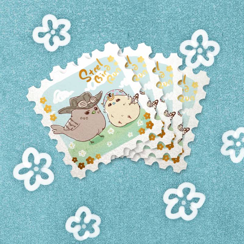 ~Steel Birds Run~ Stamp Stickers (2 pack)