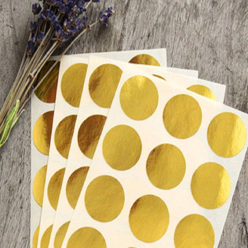 GOLD Round Dots Sticker